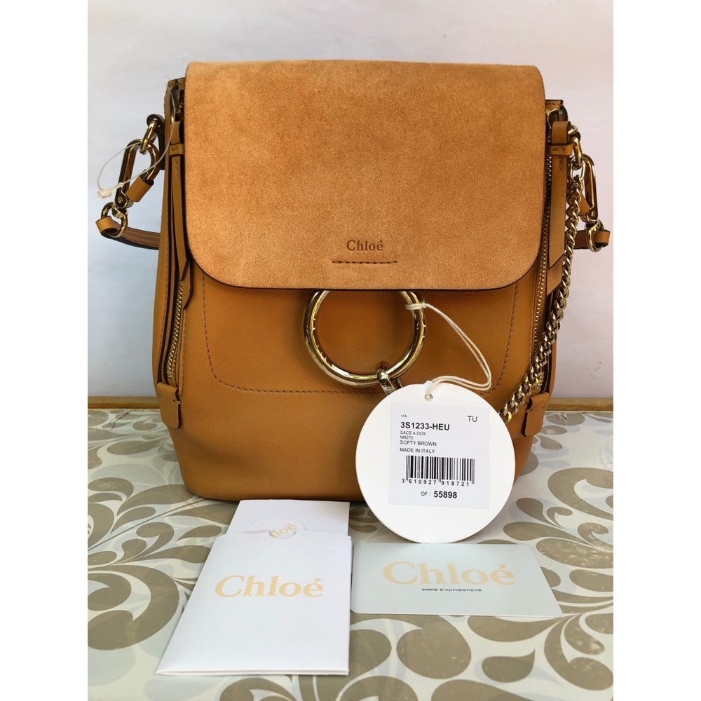 Chloe Small Faye Suede & Leather Backpack